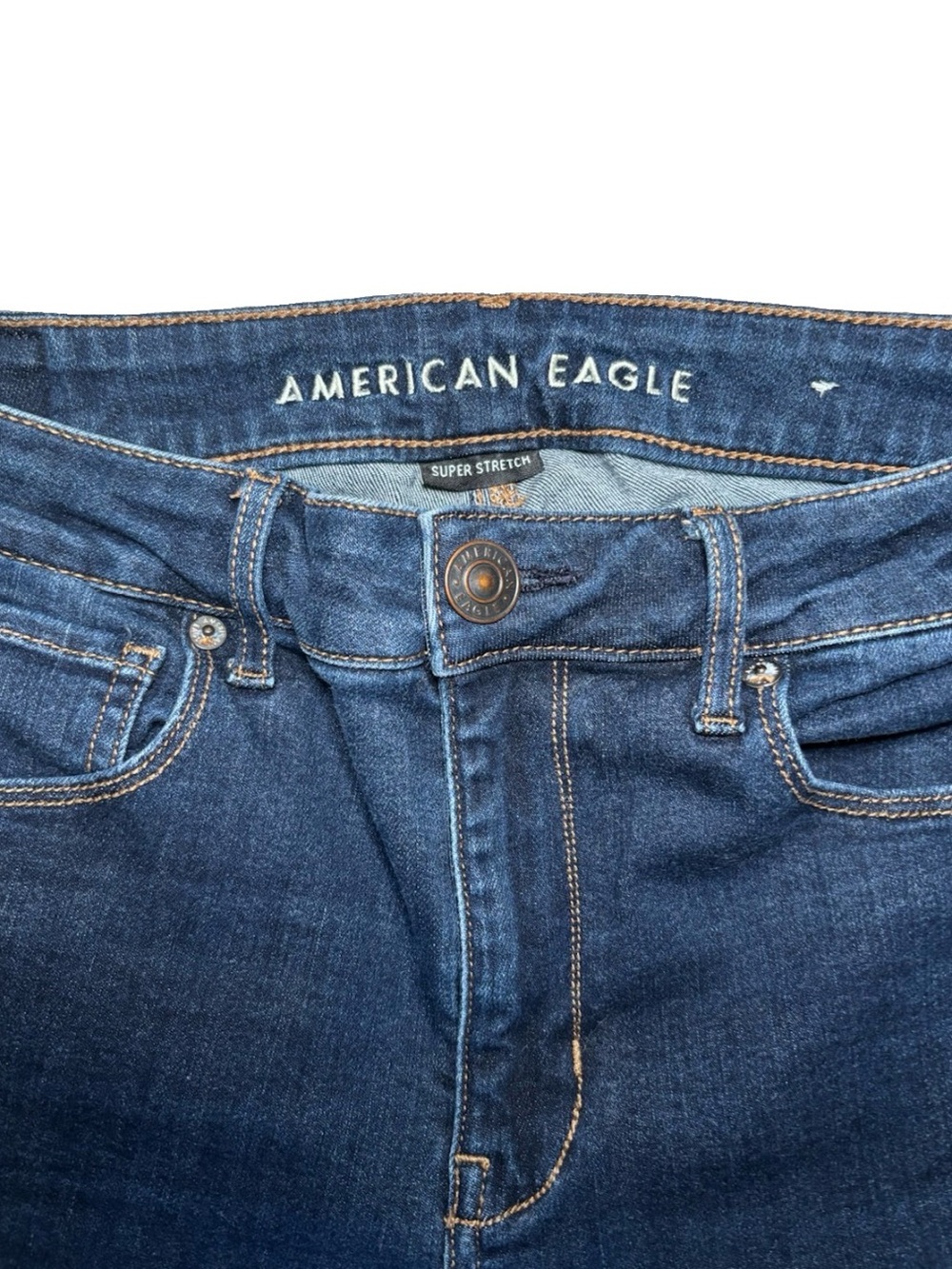 American Eagle Women's Super Stretch Jeans Size 4 Regular Dark Wash Skinny Denim